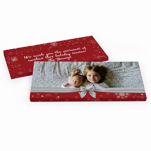 Deluxe Personalized Christmas Welcoming Joy Candy Bar Cover
