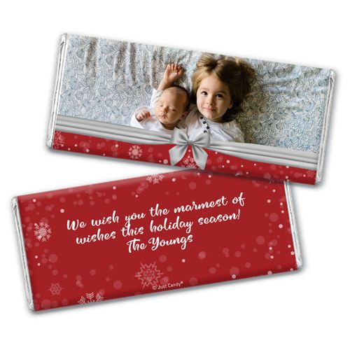 Personalized Christmas Welcoming Joy Chocolate Bar & Wrapper