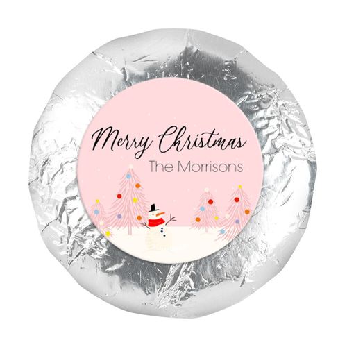 Personalized Christmas Blush 1.25" Stickers (48 Stickers)