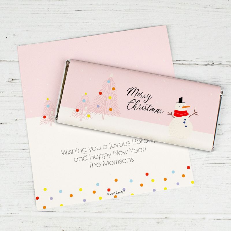 Christmas Card With Photo Candy Bar-wrappers Only for Chocolate