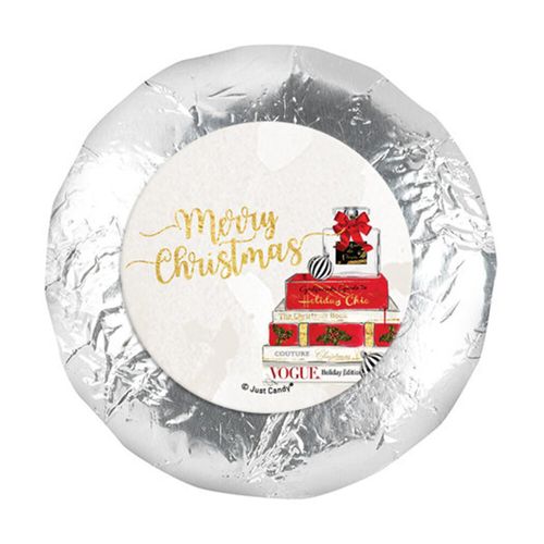 Personalized Christmas Holiday Chic 1.25" Stickers (48 Stickers)