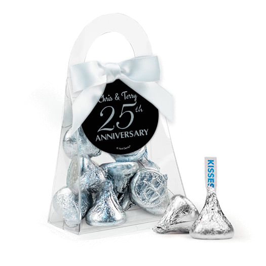 Personalized 25th Anniversary Favor Assembled Purse with Hershey's