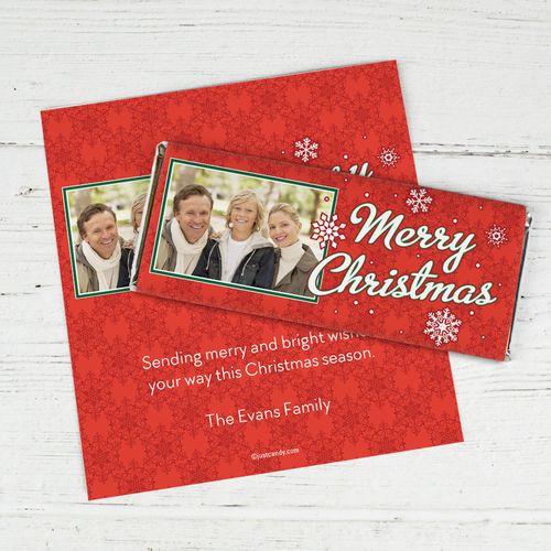 Christmas Personalized Chocolate Bar Wrappers Merry Christmas Photo