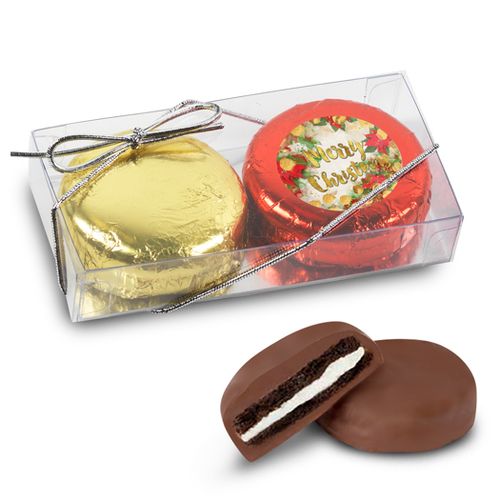 Merry Christmas Holly 2Pk Chocolate Covered Oreo Cookies