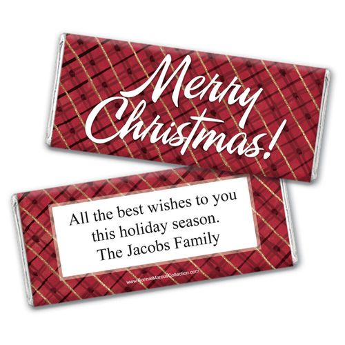 Personalized Bonnie Marcus Christmas Classical Christmas Chocolate Bar & Wrapper