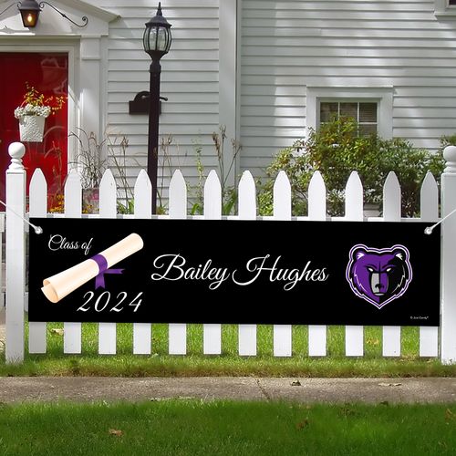 Personalized Add Your School Logo Graduation 5 Ft. Banner