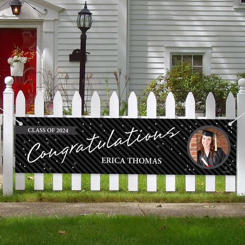 Personalized Circle Photo Graduation 5 Ft. Banner