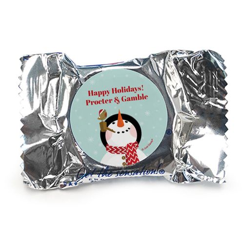Personalized Happy Holidays Snowman York Peppermint Patties