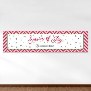 Personalized Christmas Season of Joy Add Your Logo 5 Ft. Banner