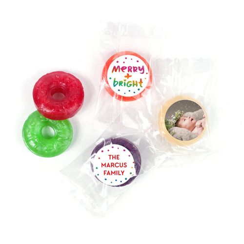 Personalized Bonnie Marcus Christmas Very Merry Photo LifeSavers 5 Flavor Hard Candy
