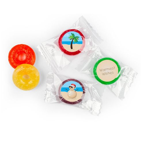 Happy Holidays Personalized Life Savers 5 Flavor Hard Candy Beach Wishes