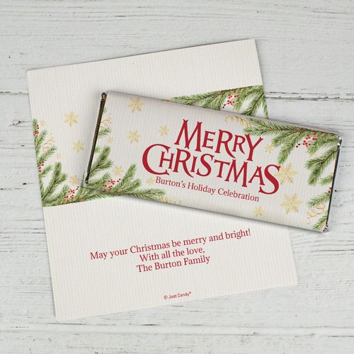 Personalized Christmas Spirited Christmas Chocolate Bar Wrappers