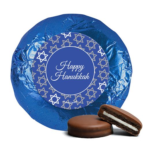 Hanukkah Festive Patern Chocolate Covered Oreos