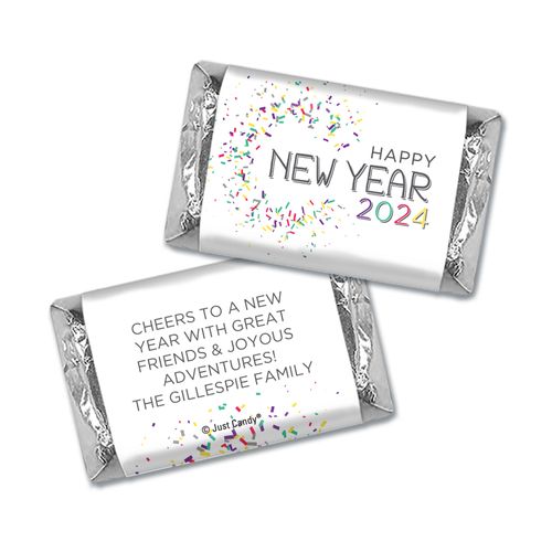 Personalized New Year's Colorful Confetti Hershey's Miniatures