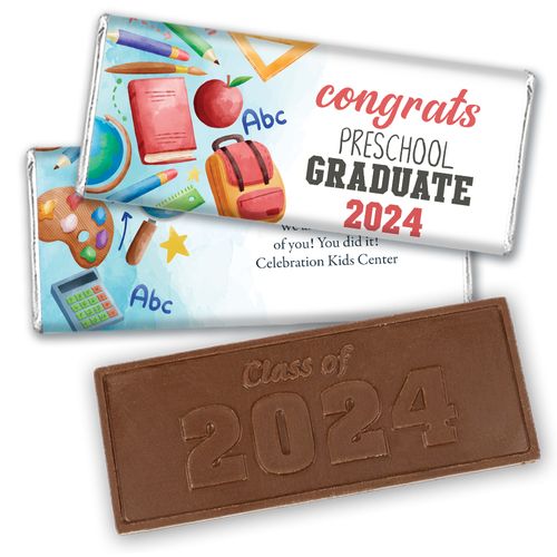 Graduation Personalized Embossed Chocolate Bar Kindergarten Grad