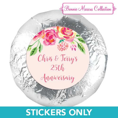 Bonnie Marcus Collection Wedding Anniversary Party Favors 1.25" Stickers (48 Stickers)