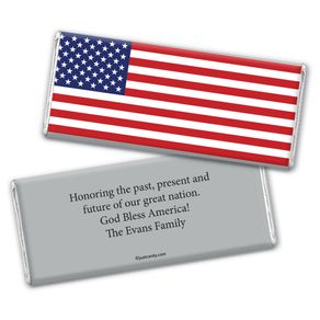 Personalized Patriotic Chocolate Bar Wrappers Patriotic American Flag