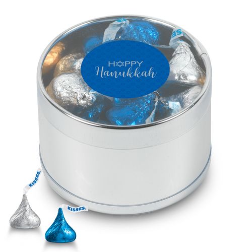Happy Hanukkah Hershey's Kisses Plastic Tin