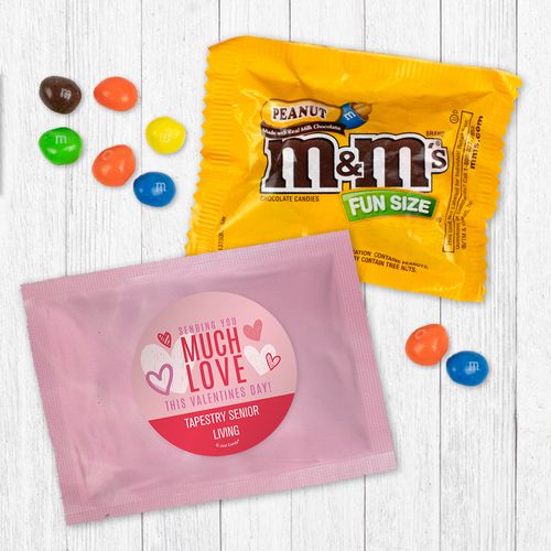 Personalized Valentine's Day Sending You Much Love Peanut M&Ms