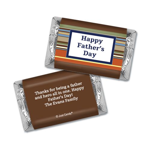 Personalized Father's Day Hershey's Miniatures Wrappers Stripe Pattern