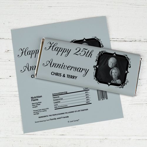 Anniversary Party Favors Personalized Chocolate Bar Wrappers 25th Anniversary Candy - Tomorrow & Forever Party Favors & Wrapper