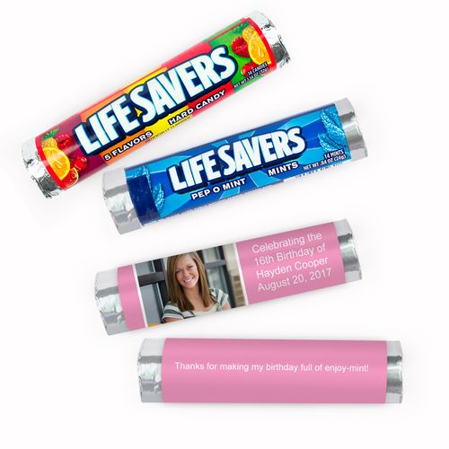 Personalized Sweet 16 Snapshot Photo Lifesavers Rolls (20 Rolls)