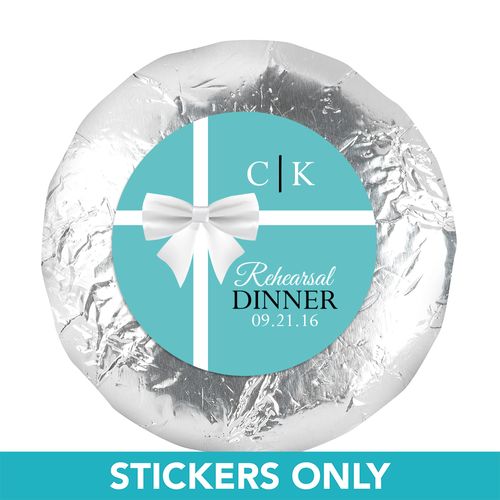 Personalized Rehearsal Dinner Favors 1.25" Stickers (48 Stickers)