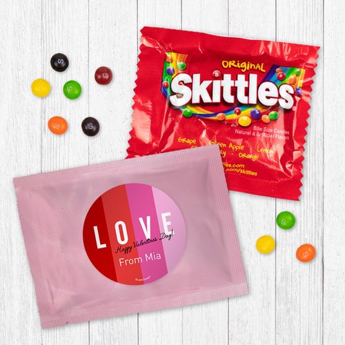 Personalized Valentine's Day Color Block Love Skittles