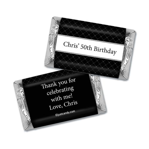 Birthday Personalized Hershey's Miniatures Wrappers Dotted Criss Cross