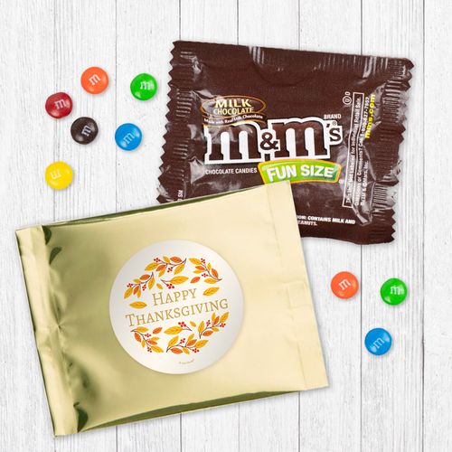 Personalized Thanksgiving Giving Thanks Milk Chocolate M&Ms