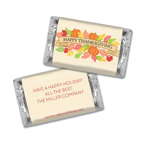 Personalized Bonnie Marcus Thanksgiving Happy Harvest Hershey's Miniatures