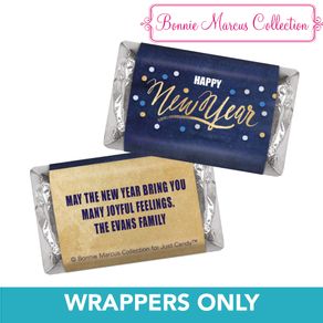 Personalized Midnight Celebration New Years HERSHEY'S MINIATURE Wrappers