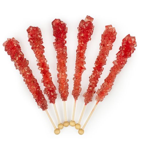 Strawberry Rock Candy on a Stick (36 Pack)