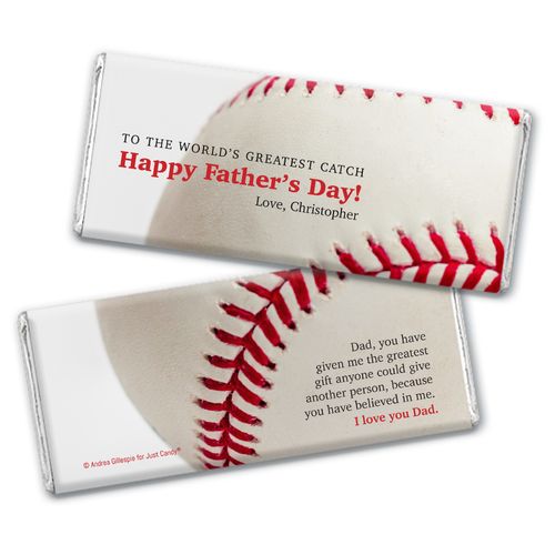 Personalized Father's Day World's Greatest Catch Chocolate Bar & Wrapper