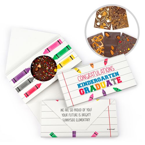 Personalized Graduation Crayon Grad Gourmet Infused Belgian Chocolate Bars (3.5oz)