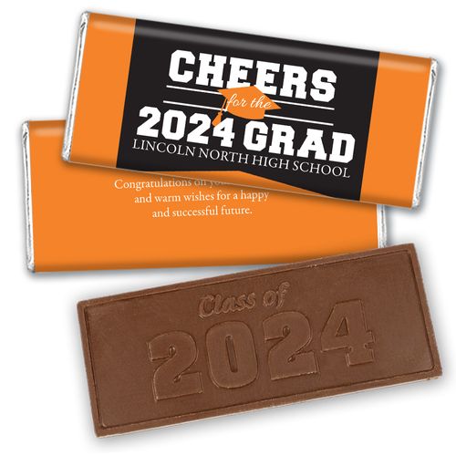 Graduation Personalized Embossed Chocolate Bar Cheers Grad!