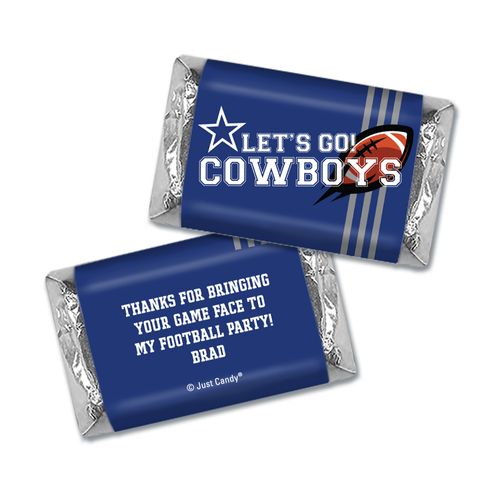 Personalized Hershey's Miniatures Wrappers Cowboys Football Party