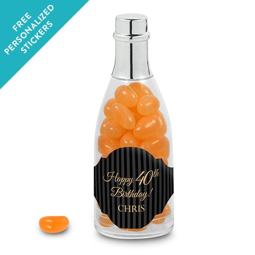 Milestones Personalized Champagne Bottle 40th Birthday Favors (25 Pack)