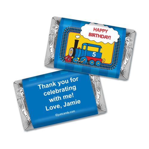 Birthday Personalized Hershey's Miniatures Wrappers Train for Thomas
