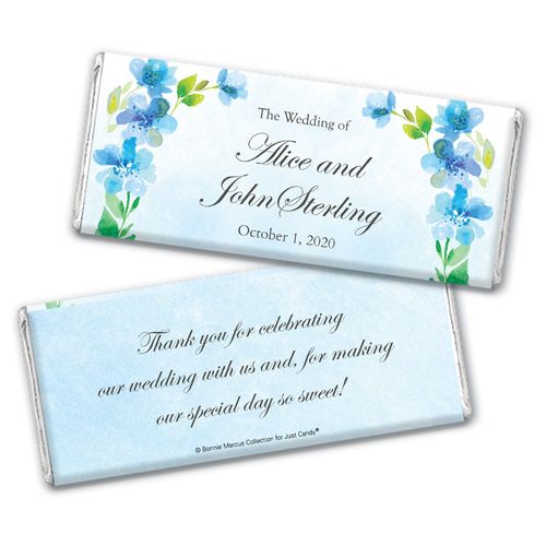 Personalized Bonnie Marcus Wedding Flower Arch Chocolate Bar Wrappers Only