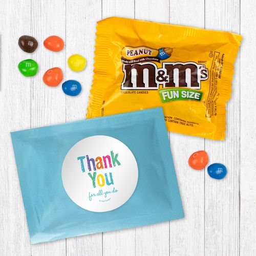 Personalized Bonnie Marcus Colorful Thank You Peanut M&Ms