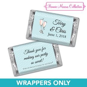 Personalized Bonnie Marcus Anniversary Blue Anniversary Bubbly Mini Wrappers Only