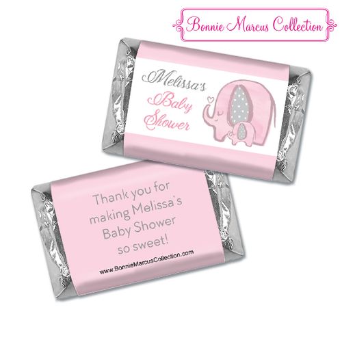 Personalized Bonnie Marcus Baby Shower Elephants Hershey's Miniatures