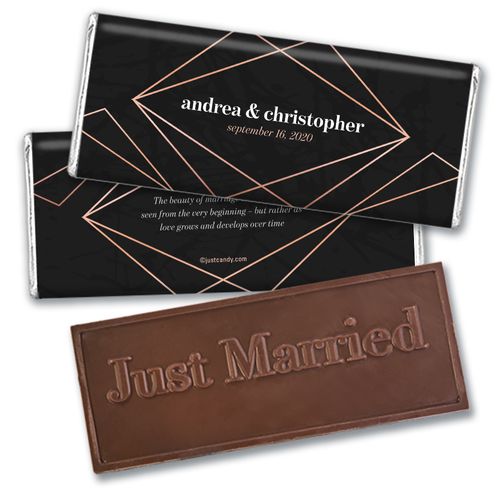 Personalized Wedding Growing Love Embossed Chocolate Bar & Wrapper
