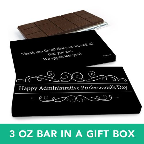 Deluxe Personalized Business You Deserve It Belgian Chocolate Bar in Gift Box (3oz Bar)