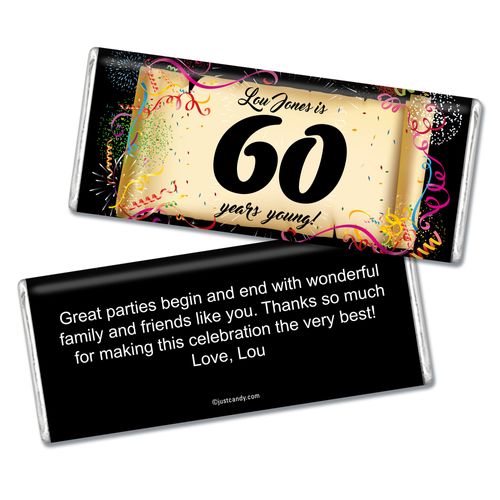 Milestones Personalized Hershey's Milk Chocolate Bar 60th Birthday Chocolates Commemorate