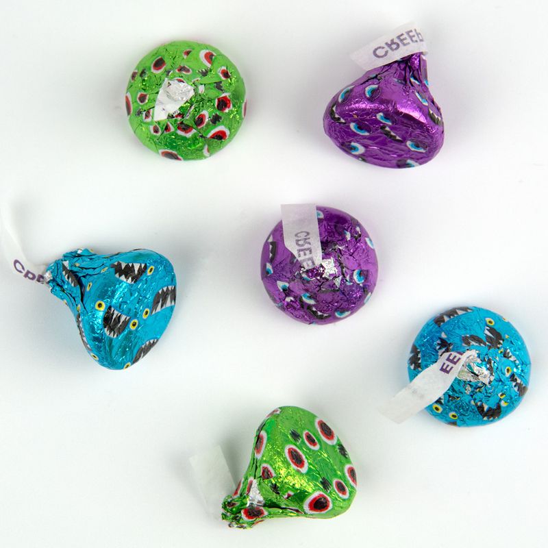 Halloween Candy Hershey's Kisses Monster Foil - JustCandy.com
