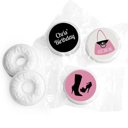 Birthday Stickers Fashionista Personalized Life Savers