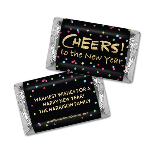Personalized Bonnie Marcus New Years Cheery Rainbow Dots Mini Wrappers Only