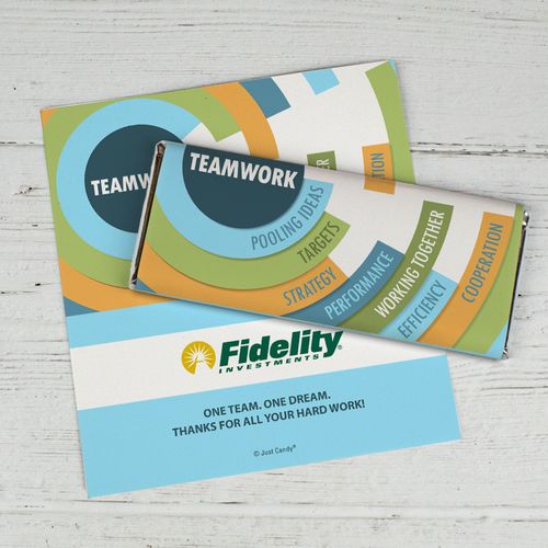 Personalized Business Teamwork Logo Teamwork Chocolate Bar Wrappers Only